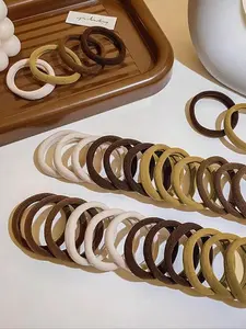 20pcs Simple Style Plain Color Hair Tie Set, Casual Versatile Hair Accessories for Women & Girls, Minimalist Headwear Suitable for Thick Hair