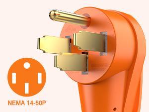 Nilight 15FT 50 Amp RV Extension Cord with Adapter 15Amp to 50Amp 250V Heavy Duty 6/3+8/1 Gauge Pure Copper STW Wire UL ETL Listed 4 Prong 14-50P 14-50R Weatherproof Suit for Generators Camper