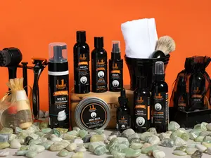 Perfect Men's Grooming Set | 8-Step Men's Face, Hair & Beard Care Set – Shaving Mousse, Cleansing Mouse, Facial Moisturizer, Toner, Beard Balm, Hemp Oil & Deep Conditioner – Soothes Irritated & Sensitive Skin– Daily Care