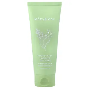 Mary & May Houttuynia Cordata + Tea Tree Cleansing Foam, 5.07 fl oz (150 ml)