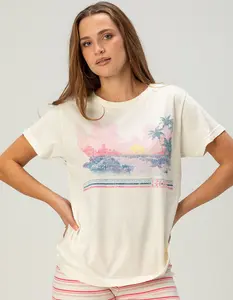 ROXY Salty Sunrise Womens Boyfriend Tee