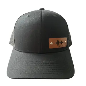 In God We Trust Soundwave Trucker Hat Leatherette Patch Black Snapback 1776 Patriotic Modern