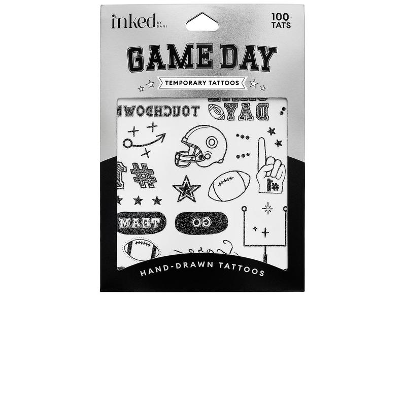 INKED by Dani Game Day Touchdown Tattoos in Black Multi