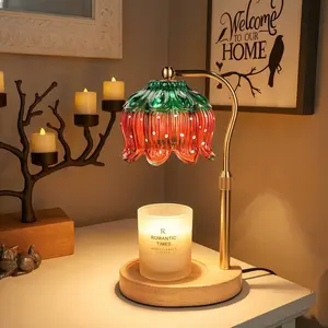 Strawberry Candle Warmer Lamp Height Adjustable, Lotus Strawberry Flower Lamp for Yankee Village Candles, Cute Candle Lamp with Timer & Dimmable, Birthday Christmas Gifts for Women Mom Adult 3-level brightness home  fragrance  decor Jar Light