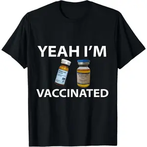 100 Percent Cotton Bodybuilding Theme Vaccinated Trenbolone Enthusiast Gym T Shirt