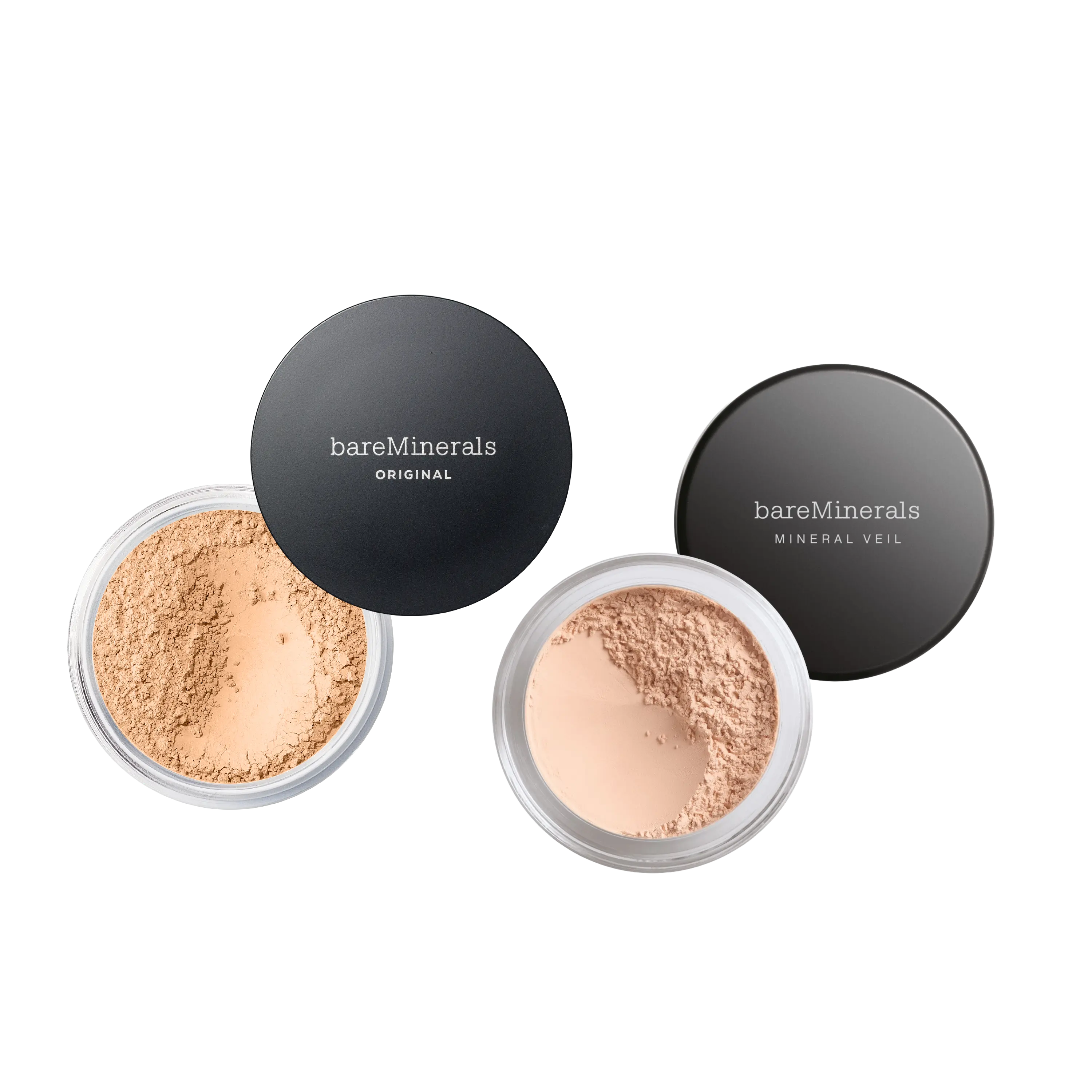bareMinerals Original Loose Foundation Powder and Mineral Veil Setting Powder Bundle - SPF 15, Lightweight Coverage, Oil Control, Clean Makeup