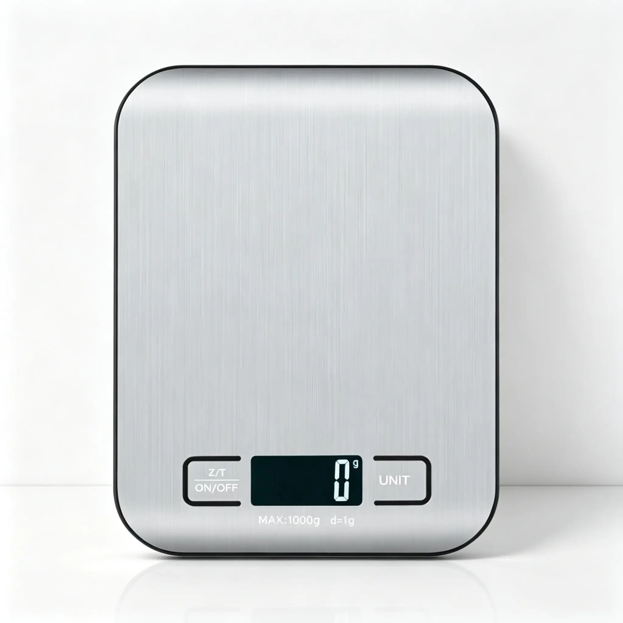 Accurate Digital Kitchen Scale - Stainless Steel Slim Form Ultra-Thin High-Precision 22-Lb Scale with Backlit LCD, Measures Grams and Ounces, Ideal for Meal Prep & Weight-Loss Cooking