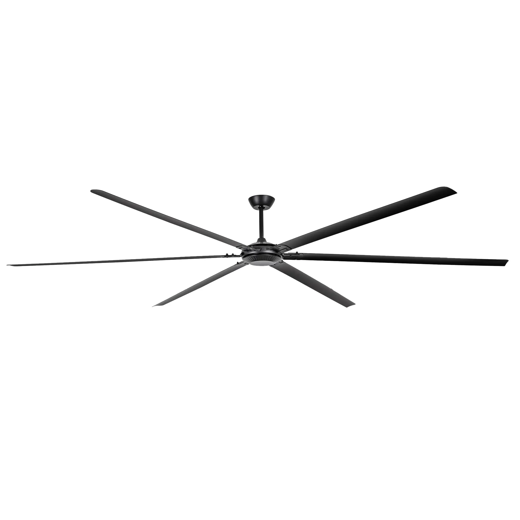PARROT UNCLE Jupiter Industrial 120 Inch HVLS Fan with Remote Control 36000 CFM Airflow Aluminum Construction DC Motor for Warehouses Factories Gyms