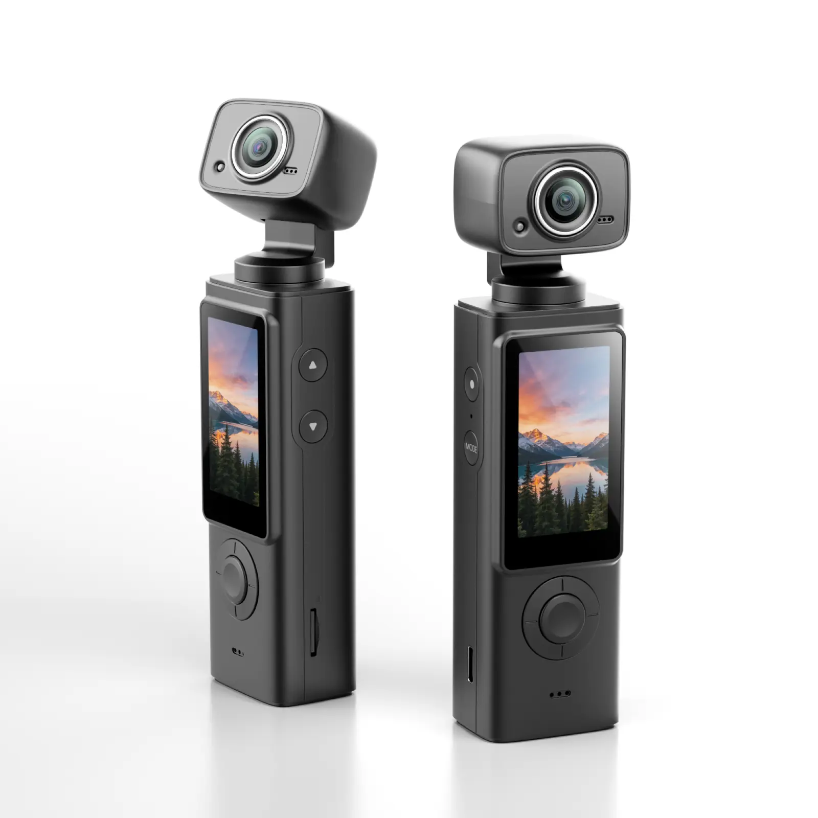 2K Pocket Camera with 330-Min Battery – 270° Rotating Lens, WiFi, 21 Filters, Lightweight 100g – Vlog & Travel Camcorder (SD Card Not Included)