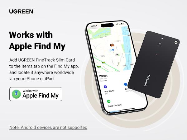 UGREEN Finder Tag Compatible with Apple Offcial Chip (for iOS Only), Anti-lost for Car Key Wallet Luggage Passport with Alarm& Left-Behind Remind Slim Bluetooth Tracker,Gps Signal Protector Smart Tracking ,TikTokShopBlackFriday ,#TikTokShopHolidayHaul UGREEN Finder Tag Compatible with Apple Offcial Chip (for iOS Only), Anti-lost for Car Key Wallet Luggage Passport with Alarm& Left-Behind Remind Slim Bluetooth Tracker,Gps Signal Protector Smart Tracking ,TikTokShopBlackFriday ,#TikTokShopHolidayHaul