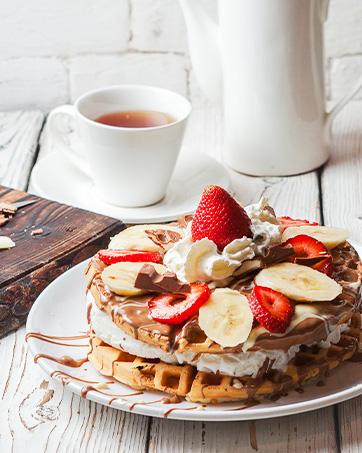 YASHE Double Waffle Maker 6 Inch 1400W Belgian Waffle Maker with Nonstick Plates, Temperature Knob & Cool-Touch Handles