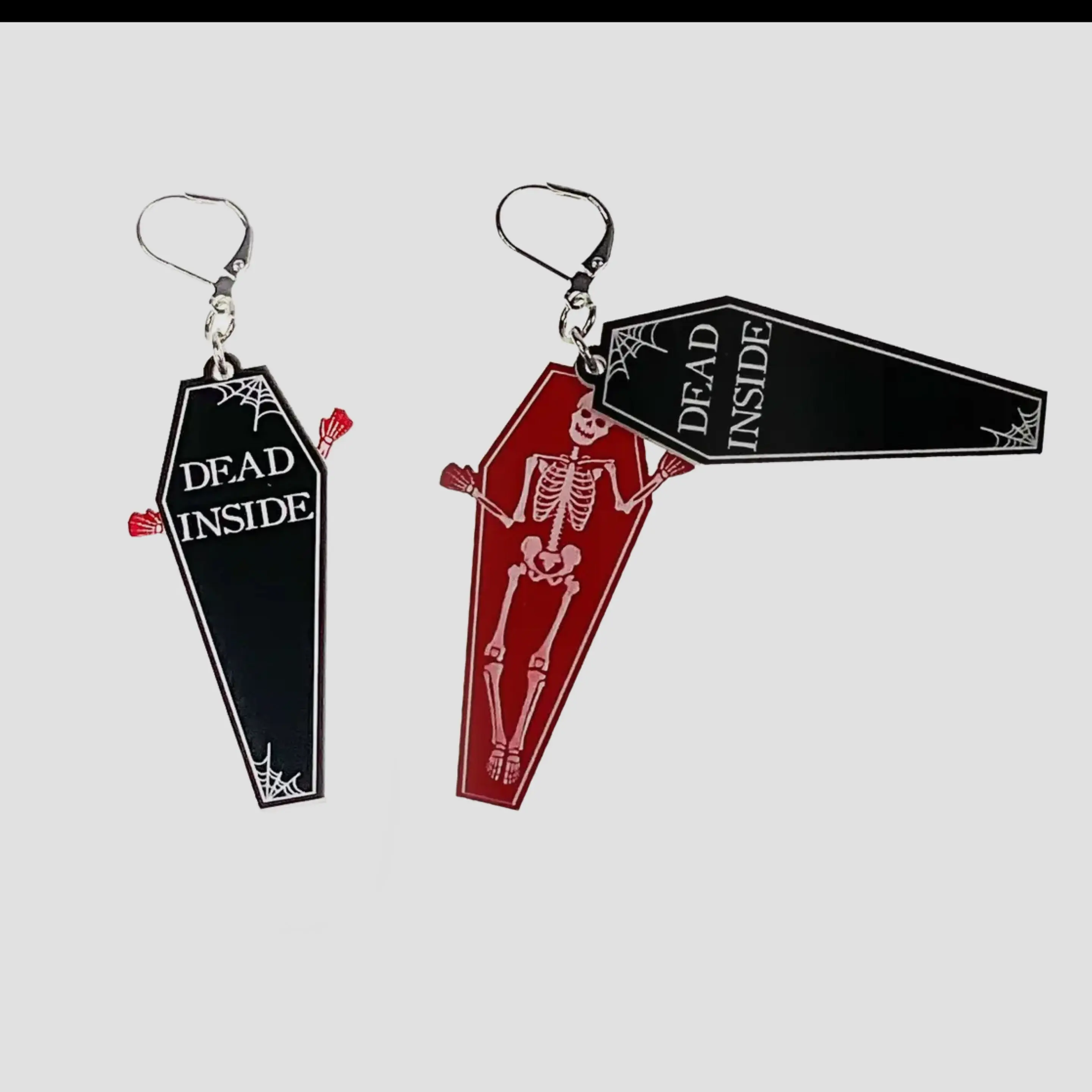 Dead Inside Open Casket Earrings
