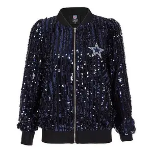 Football Fan Shop Officially Licensed NFL Women's Sequin Jacket from Fabgating by Cucé - Steelers