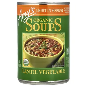 Amy's Organic Soups, Lentil Vegetable, Light in Sodium, 14.5 oz (411 g)