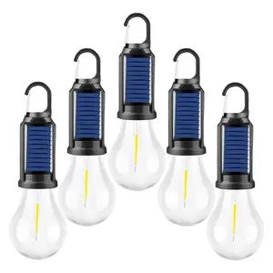1PCS/4PCS Solar Rechargeable Hooked Vintage Tungsten Fishing Lantern - Multifunctional Lanterns with Emergency LED, Handheld LED Flashlight Features for Night Fishing, Camping & Household Use tackle equipment