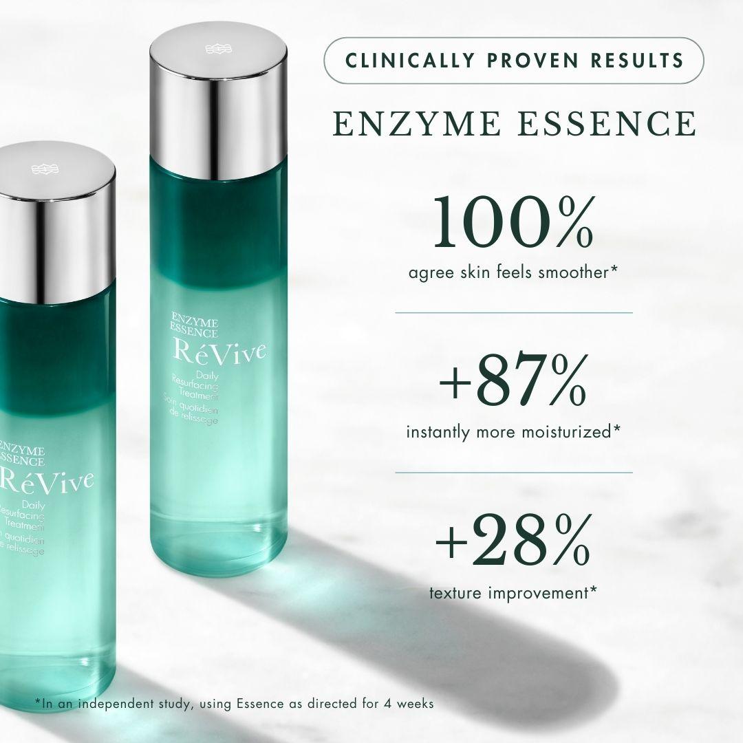 RéVive Enzyme Essence / Daily Resurfacing Treatment - Face Toner Liquid Exfoliant to Retexturize Skin for a Radiant, Smooth Complexion - Made with a Blend of Meadowfoam Seed Oil & Jojoba Oil to Deliver Hydration (135ml)