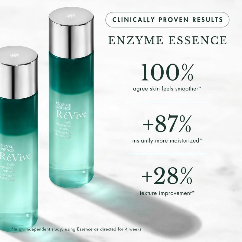 RéVive Enzyme Essence / Daily Resurfacing Treatment - Face Toner Liquid Exfoliant to Retexturize Skin for a Radiant, Smooth Complexion - Made with a Blend of Meadowfoam Seed Oil & Jojoba Oil to Deliver Hydration (135ml)