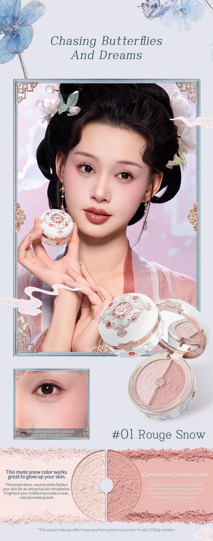 Flower Knows Butterfly Cloud Collar Collection Rouge Box Highlighting & Blush Duo, dealsforyoudays