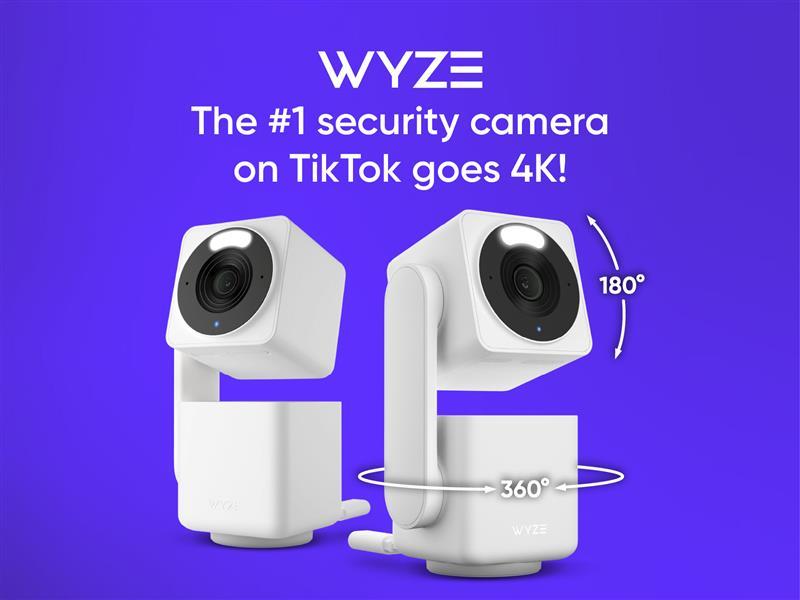 NEW! Wyze Cam Pan v4 - #1 Security Camera on TikTok goes 4K! Wired, Indoor/Outdoor Pan Tilt Zoom (PTZ), 360º Motion Tracking, Color Night Vision, WiFi NEW! Wyze Cam Pan v4 - #1 Security Camera on TikTok goes 4K! Wired, Indoor/Outdoor Pan Tilt Zoom (PTZ), 360º Motion Tracking, Color Night Vision, WiFi
