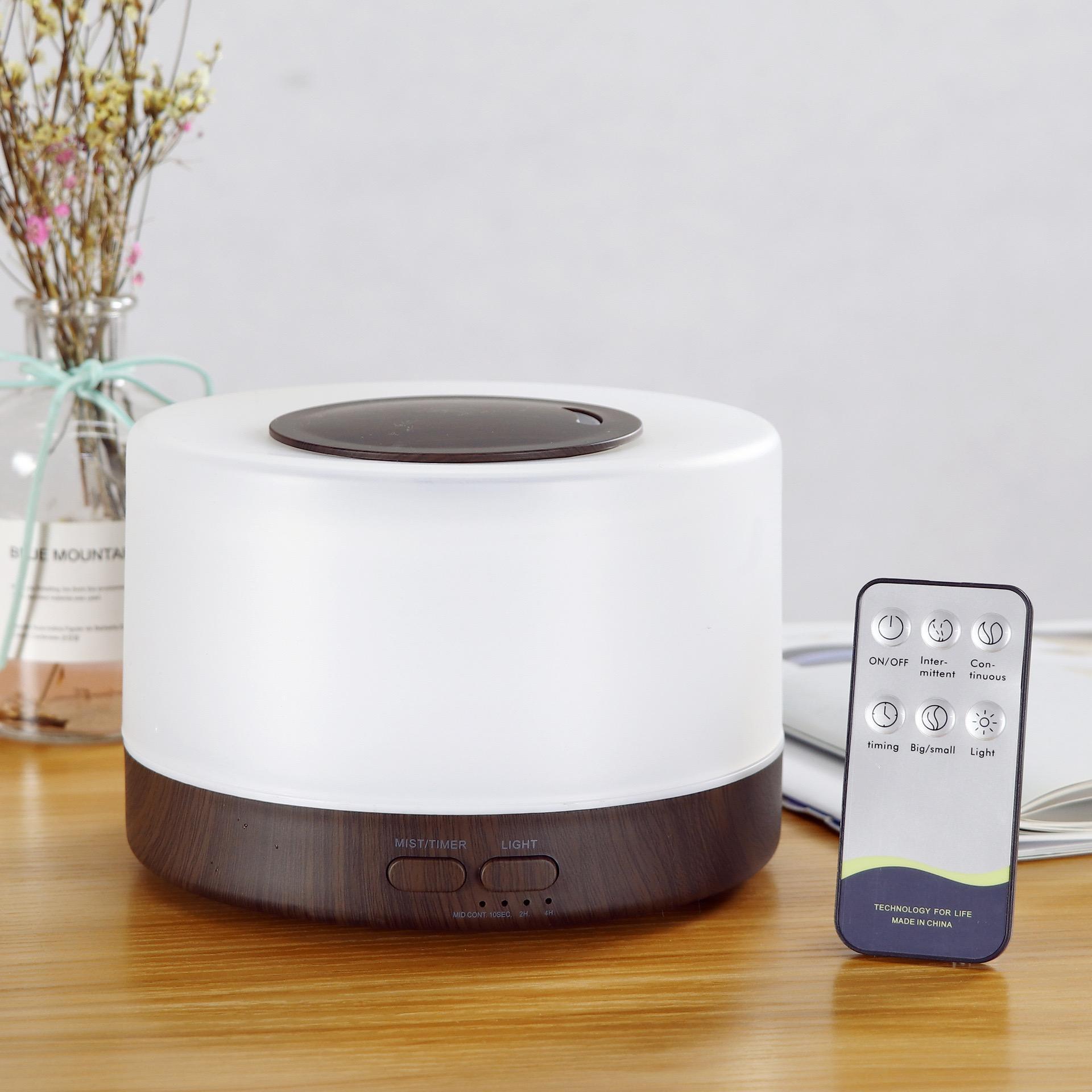 Soundwave Technology Aromatherapy Diffuser & Cool Mist Humidifier 16.91oz Adjustable Mist Auto Shut Off Remote Control 7 Color LED Night Light USB Powered Air Purifier Essential Oil Aroma Diffuser Color Changing