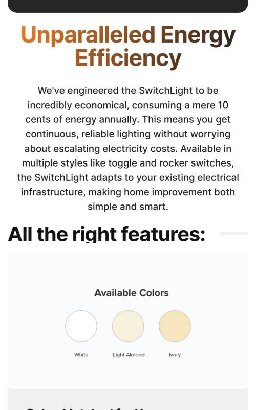 SwitchLight - Illuminated Light Switch Cover Plate, Integrated LED Nightlight by SnapPower