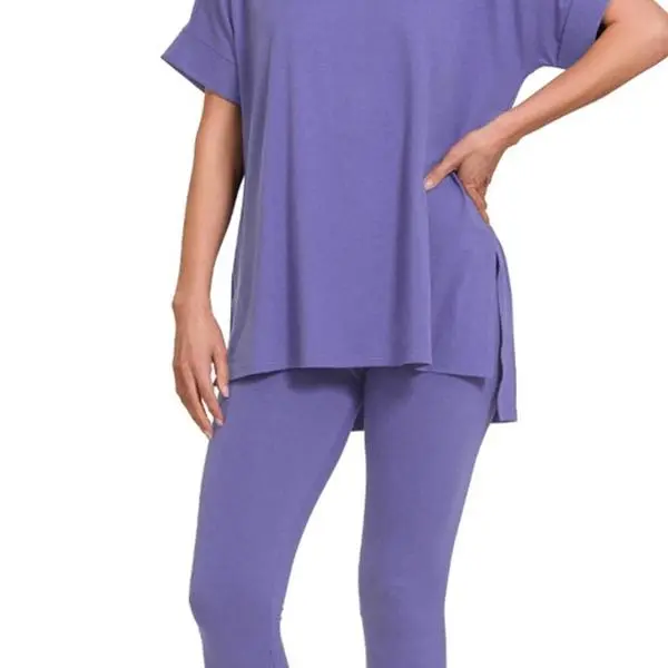 MARLIN BRUSHED DTY MICROFIBER LOUNGEWEAR in Soft Lavender - Comfortable & Stylish Home Wear for Women