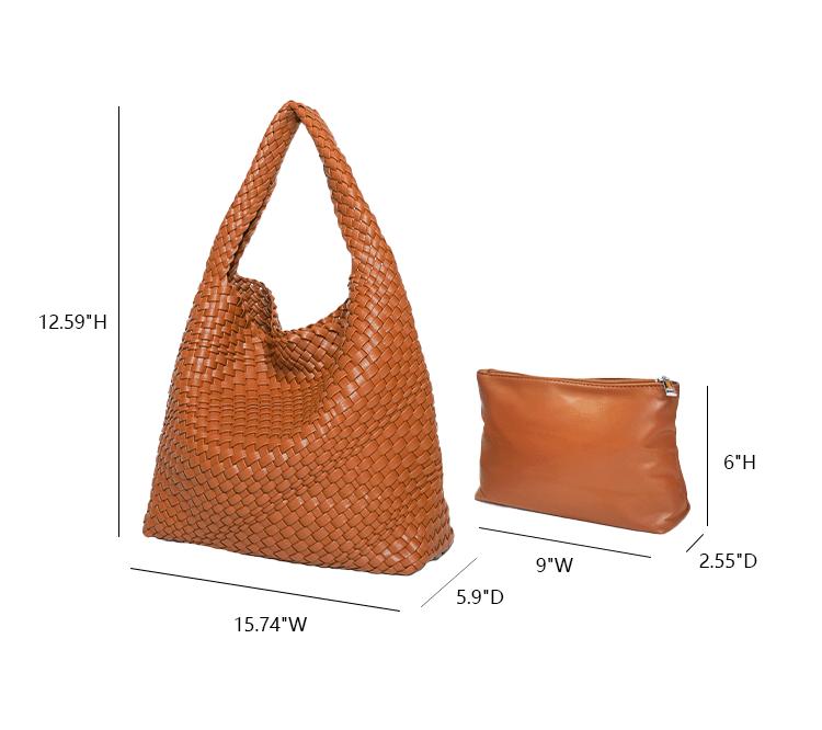 NewBella Linda Hobo Woven Tote Bag Woven Vegan Leather Fashionable Handbag for Everyday Use Color dealsforyoudays,FallFreshness