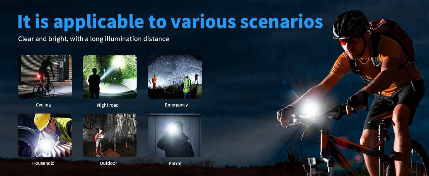 DIBMS Bike Light, High Lumens Super Bright Bicycle Lite, 6+4 Modes USB Rechargeable Bike Headlight & Taillight Set, Waterproof Safety Bike Front & Rearlight for Road, Mountain, Night