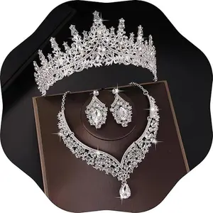 Crowns for Women,Earrings Necklace, Crystal Bridal Jewelry Set, Costume Party Prom Pageant Jewelry for Women