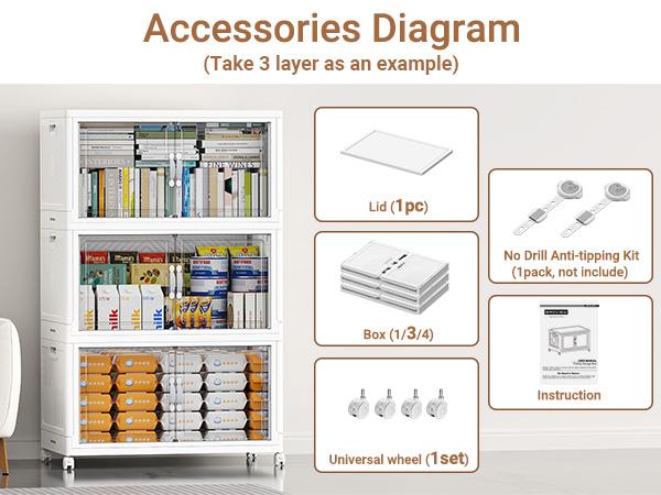 Broview V20 300QT/400QT/640QT Extra Large Stackable Storage Bins, Clear Plastic Closet Organizer Cabinet with Lid and Wheels, Collapsible Latch Boxes Folding Drawer with Door for Home Kitchen Room Organization Broview V20 300QT/400QT/640QT Extra Large Stackable Storage Bins, Clear Plastic Closet Organizer Cabinet with Lid and Wheels, Collapsible Latch Boxes Folding Drawer with Door for Home Kitchen Room Organization