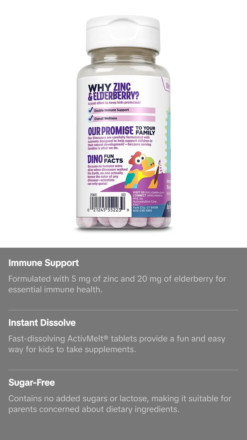 Zinc Elderberry Kids ActivMelt® Instant Dissolve Tablets