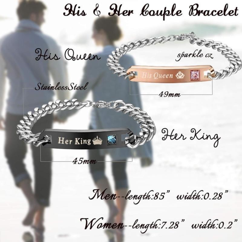 4Pcs Matching Heart Necklace And Bracelet Set for Couples Daily Wear Jewelry Set with Symbolic Pendants Coordinated Design for Men Women