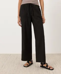 Women's Organic Stretch Poplin Wide Leg Pant