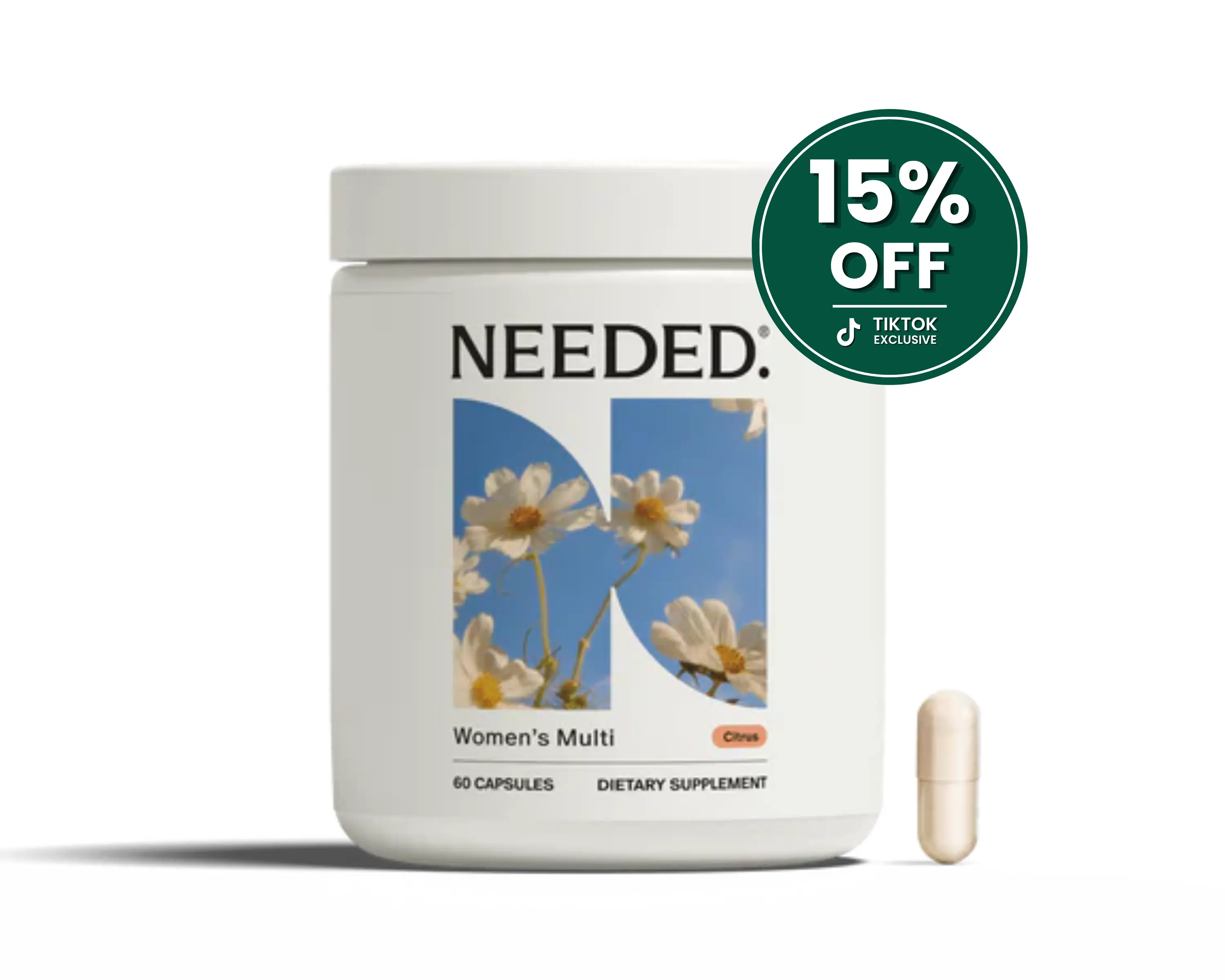 NEEDED. Women's Multi - 90 Capsules (1 Month Supply) - Expertly-Formulated 22 Bioavailable Nutrients - Vitamin D3, B12 & Biotin - Energy Mood Hair Skin & Nails - Immune Health - Third-Party Tested - Fertility & Pregnancy Safe