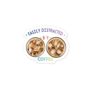 Easily Distracted by "Coffee" vinyl decal