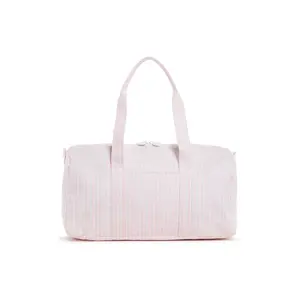 TRVL Weekender Duffel Bag - Pimlico Stripe Pink | Multifunctional Spacious Waterproof Duffel Bag with Removable Shoulder Strap & Two-Way Zipper – Ideal for Diaper Bag, Weekend Trips, School, Outdoor Travel & Everyday Carry