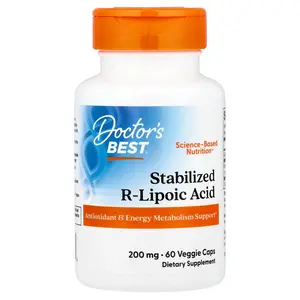 Doctor's Best Stabilized R-Lipoic Acid , 200 mg, 60 Veggie Caps