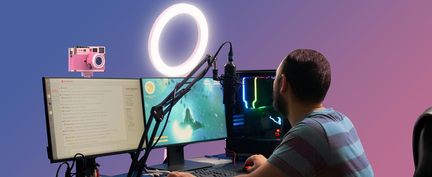 Ubeesize Upgraded 12'' Ring Light with 62'' Tripod Stand & Magnetic Phone Holder LED Selfie RingLight for iPhone with Remote Circle Light for Tiktok YouTube Photography Makeup Live Stream Pink - Alloy Aluminium Smartphone