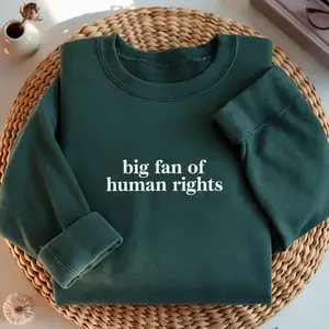 Big Fan of Human Rights Sweatshirt, Minimalist Feminist Crewneck, Equality Social Justice Shirt, Activism Gift Shirt 8