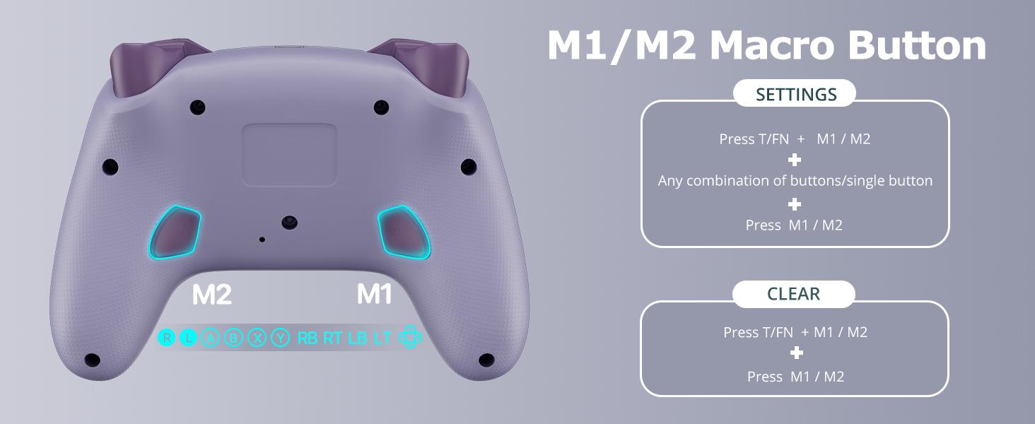 Wireless Switch Controller with 2.4G Adapter for Switch Switch2/Lite/OLED PC Android iOS, Hall Effect Joysticks Triggers, Dual Vibration, 2 Back Custom Macros, Turbo Function, No Stick Drift, AG46 Purple gamer gifts Wireless Switch Controller with 2.4G Adapter for Switch Switch2/Lite/OLED PC Android iOS, Hall Effect Joysticks Triggers, Dual Vibration, 2 Back Custom Macros, Turbo Function, No Stick Drift, AG46 Purple gamer gifts