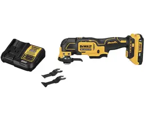 DEWALT ATOMIC 20V MAX Cordless Brushless Oscillating Multi Tool with (1) 20V 2.0Ah Battery and Charger