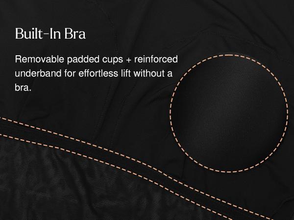 ​​Popilush High-Waist Bodysuit - Tummy Control Shapewear with Long Sleeves Elastic Hip -LIVE Breathable Padded