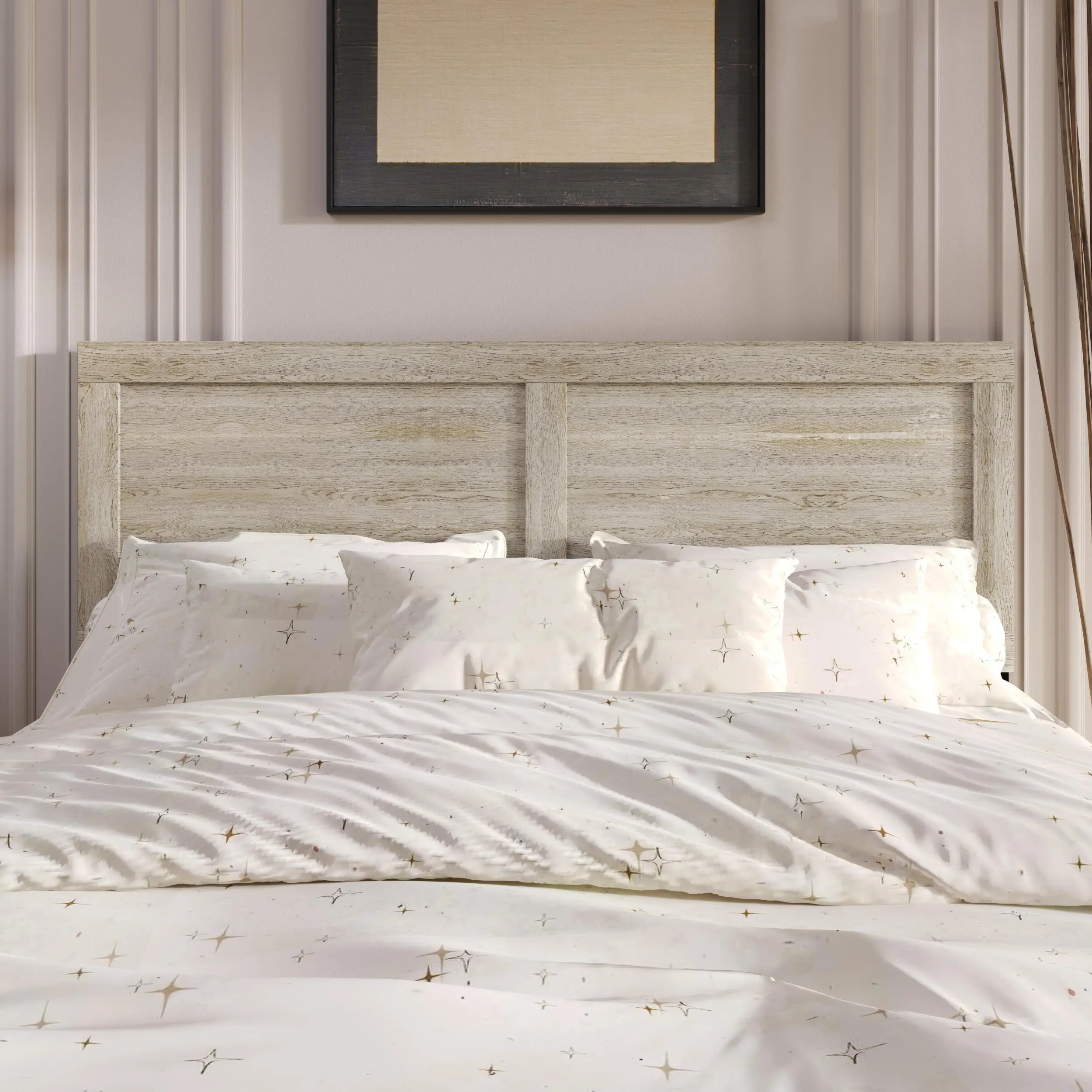 Favorer Yakima Indoor Headboard - Classic Design for Modern Bedroom, Adjustable Height (41.3in-45.3in), Customizable Fit, Assembly Required