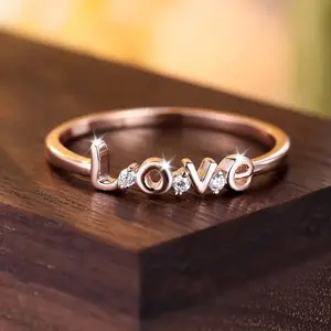 Sparkling Artificial Gemstone Love Ring, Elegant Craftsmanship, Versatile Fashion Piece, Perfect Gift for Anniversaries, Everyday Index Finger Jewelry Accessory