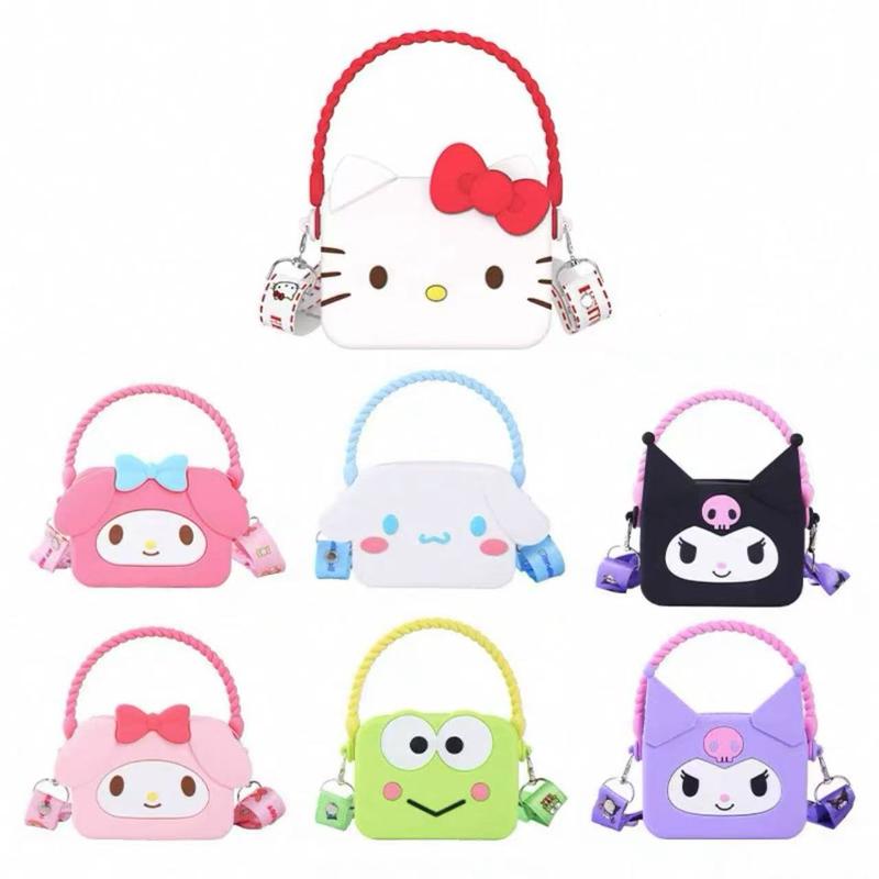 Sanrio Brand HelloKitty Kuromi Melody Cinnamon Dog Mini Crossbody Coin Purse Tote Bag - Cute and collectible!