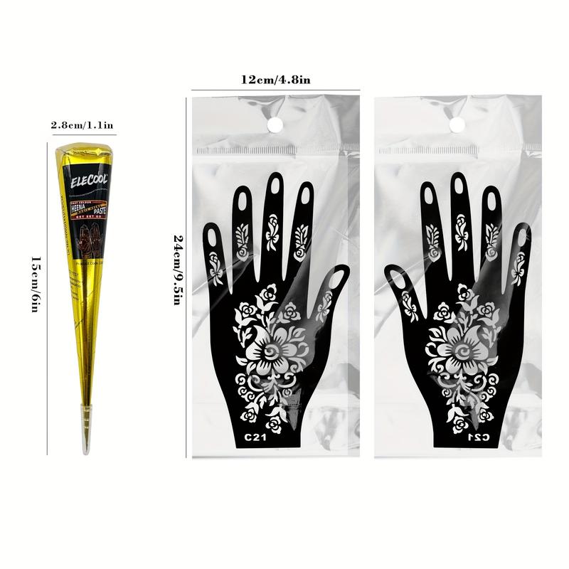 Temporary Tattoo Cream Fruit Scented Semi-Permanent Tattoo Cream Includes Designs Suitable for Beginners Waterproof and Sweatproof, Essential for Events, Fun Designs, Decorative Tattoos, Waterproof Tattoo Stickers. temporary  tattoos