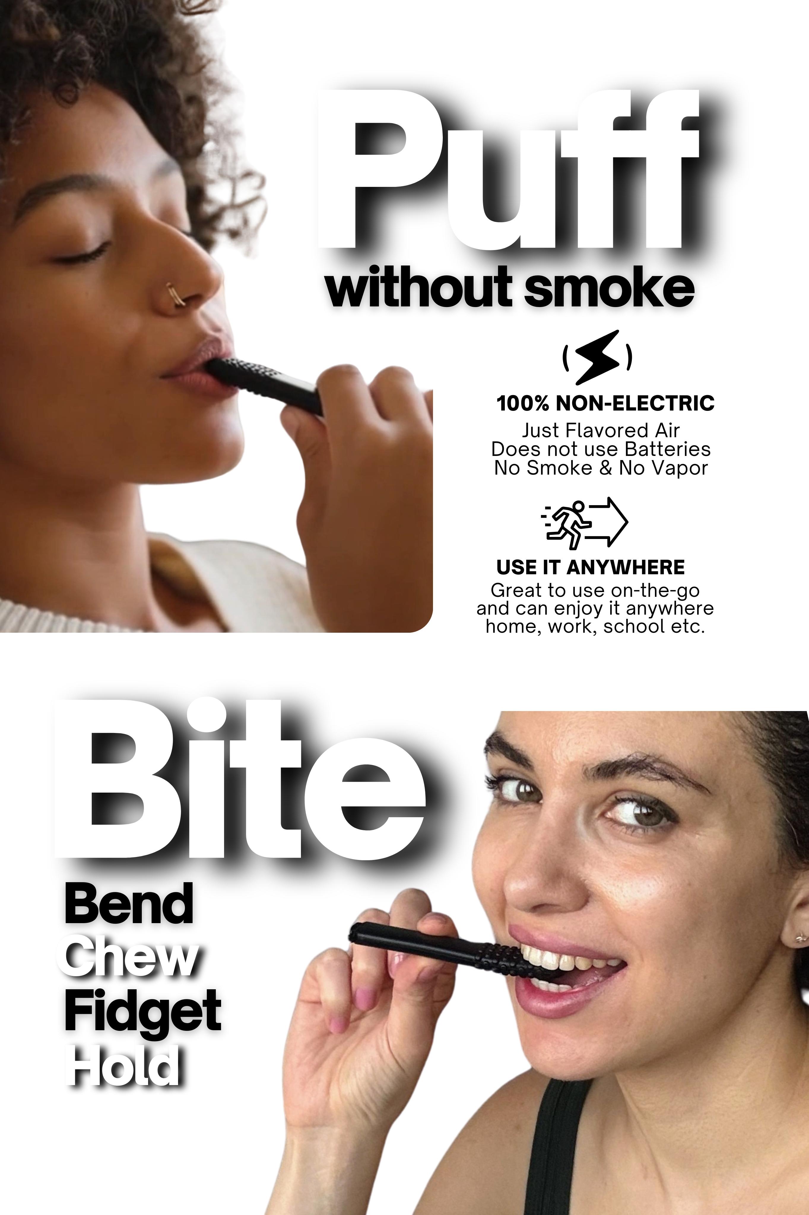 HealthChews PuffBar Essential Oil Aroma Stick - Bendable, Super Durable, Reusable, Washable - Portable, Discreet, Stress Relief, Oral Fixation Satisfaction - Solution