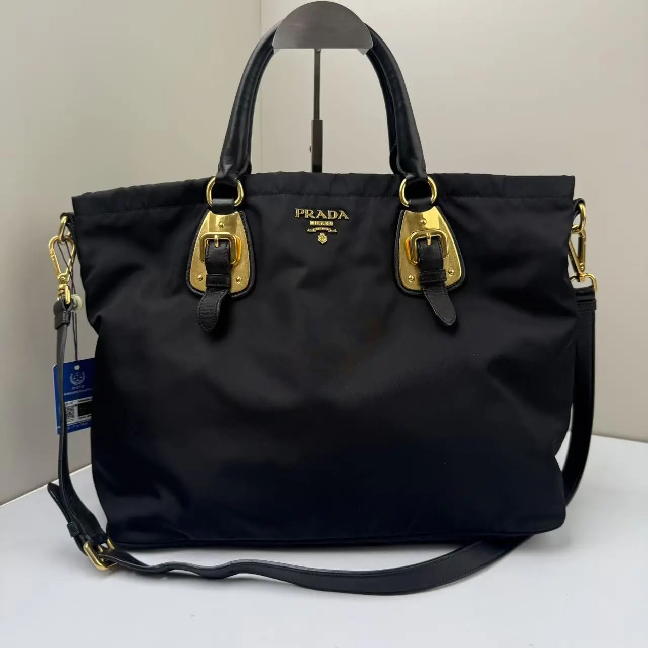 Pre-owned PRADA Nylon Shoulder Bags 2way Black CPUCART0607