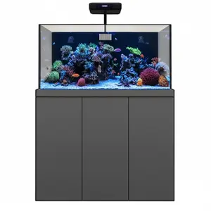 Coral Reef Aquarium Fish Tank 175 Gallon with Rimless Tempered Glass, Protein Skimmer, LED Light & Bio-Filter Coral Rocks, High-Quality Build