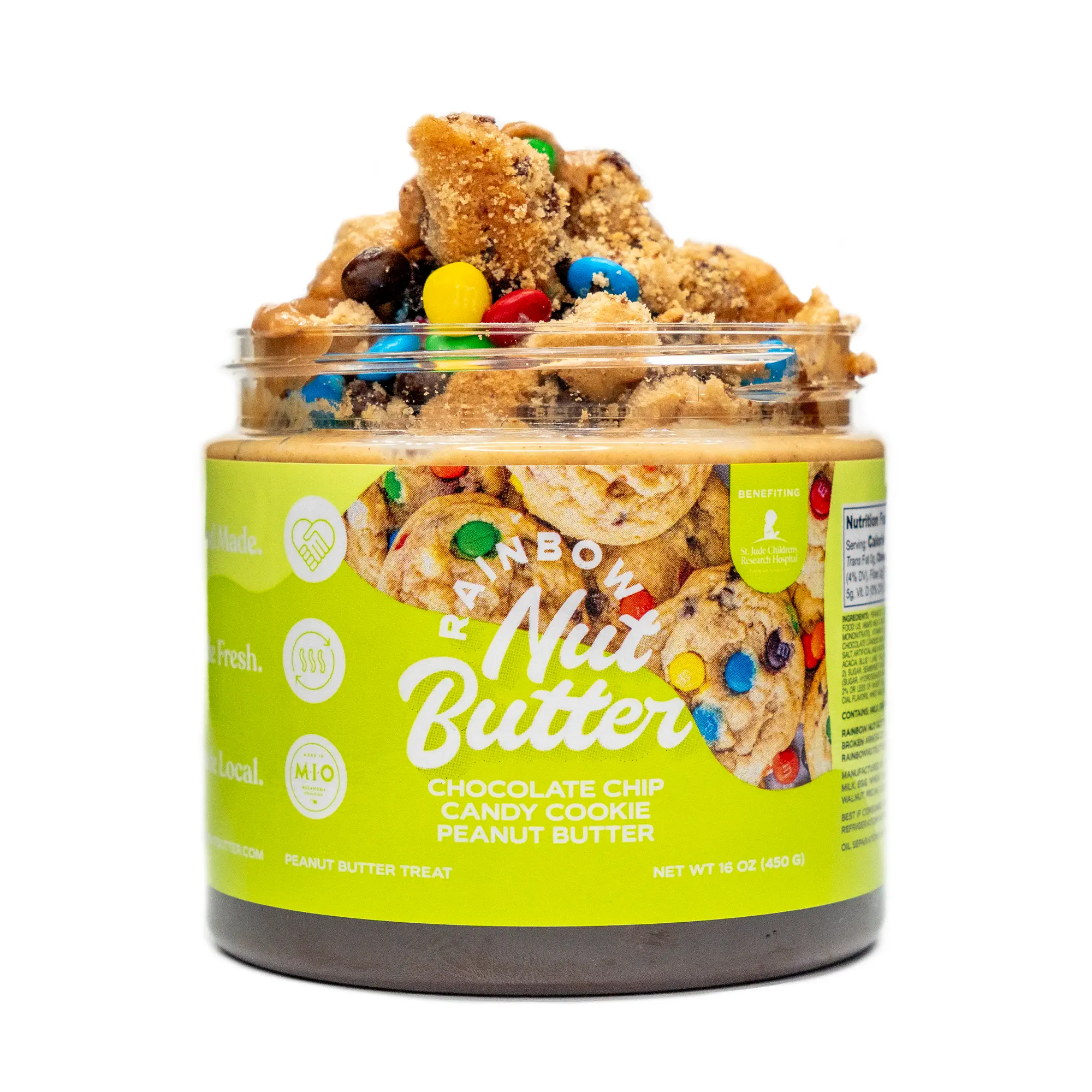 CANDY COOKIE Rainbow Nut Butter Chocolate Chip Candy Cookie Peanut Butter Treat Snack Rainbow Nut Butter